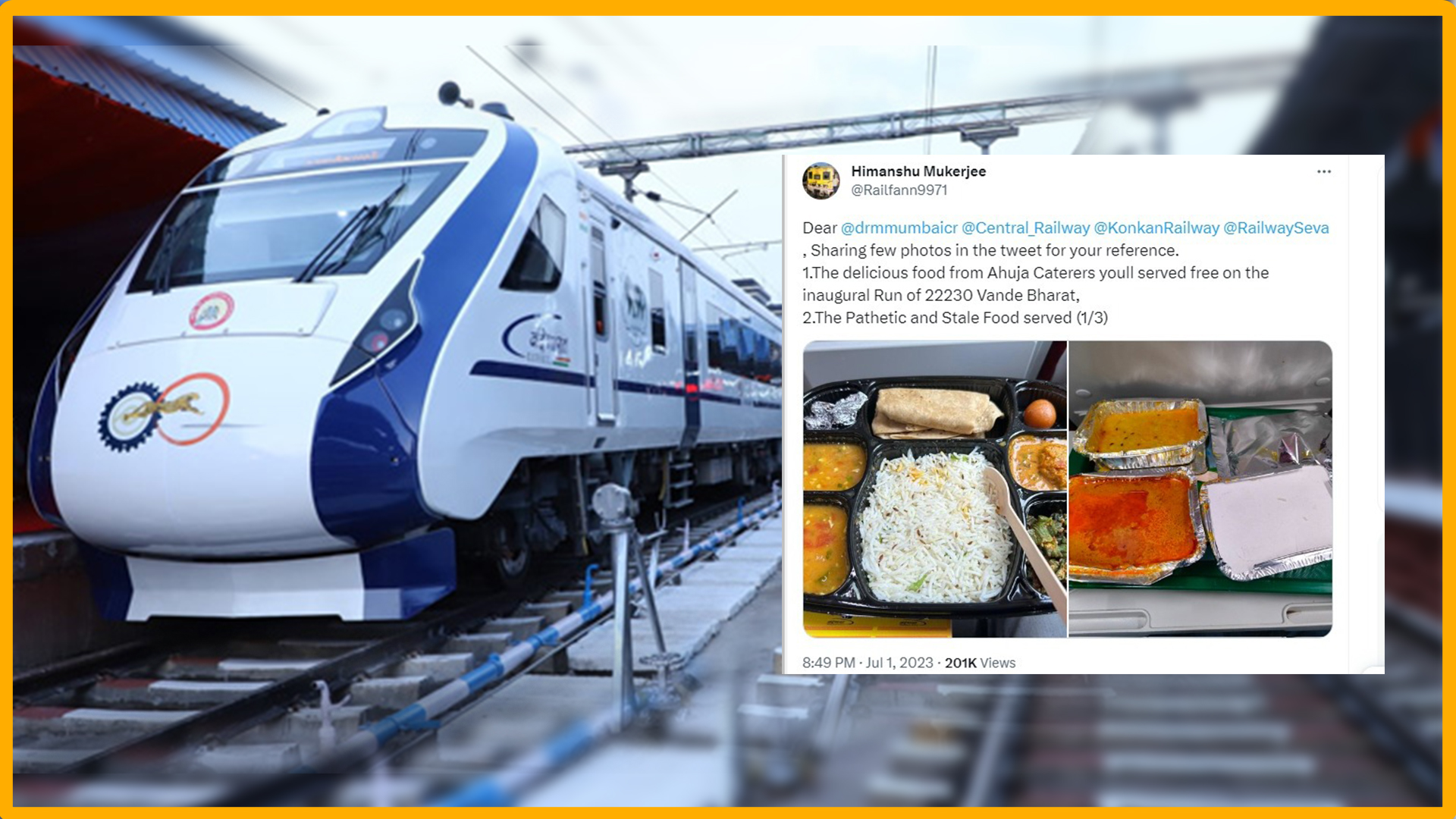 Man tweets decline in food quality of Vande Bharat Express Siliguri