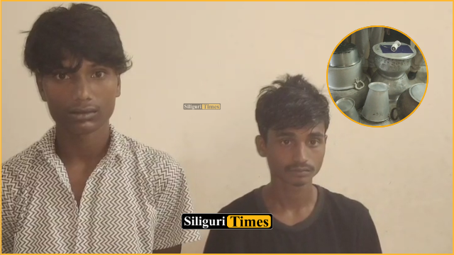 Two former students arrested in school theft case in Siliguri, stolen mid-day meal utensils recovered